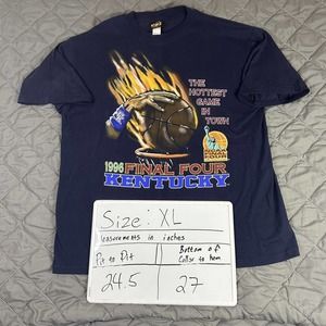 Vintage Kentucky Wildcats Shirt Mens Extra Large Blue Single Stitch Pitino Delk